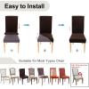 imageSmiry Velvet Stretch Chair Covers for Dining Room Set of 4 Soft Fit Removable Washable Kitchen Parsons Chair Slipcover Protector Wine RedCoffee