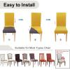 imageSmiry Velvet Stretch Chair Covers for Dining Room Set of 4 Soft Fit Removable Washable Kitchen Parsons Chair Slipcover Protector Wine RedMustard Yellow