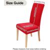 imageSmiry Velvet Stretch Chair Covers for Dining Room Set of 4 Soft Fit Removable Washable Kitchen Parsons Chair Slipcover Protector Wine RedRed
