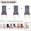 imageSmiry Velvet Stretch Chair Covers for Dining Room Set of 4 Soft Fit Removable Washable Kitchen Parsons Chair Slipcover Protector Wine RedSilver Grey