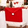 imageSmiry Christmas Chair Covers Set of 6 Red Santa Hat Chair Back Covers Dining Room Washable Removable Slipcovers for Christmas Party Holiday DecorationRed