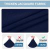 imageSmiry Stretch Jacquard Seat Covers for Dining Room Chairs Set of 6 Removable Washable Chair Seat Protector Slipcovers No Rear Covers RustFederal Blue