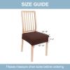 imageSmiry Stretch Jacquard Seat Covers for Dining Room Chairs Set of 6 Removable Washable Chair Seat Protector Slipcovers No Rear Covers RustLight Chocolate