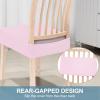 imageSmiry Stretch Jacquard Seat Covers for Dining Room Chairs Set of 6 Removable Washable Chair Seat Protector Slipcovers No Rear Covers RustPink