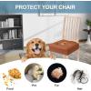 imageSmiry Stretch Jacquard Seat Covers for Dining Room Chairs Set of 6 Removable Washable Chair Seat Protector Slipcovers No Rear Covers RustRust