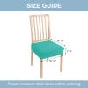 imageSmiry Stretch Jacquard Seat Covers for Dining Room Chairs Set of 6 Removable Washable Chair Seat Protector Slipcovers No Rear Covers RustTeal