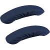 imageSmiry Stretch Jacquard Office Computer Chair Seat Covers Chair Seat CoverChair Armrest Covers Navy Blue