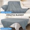 imageSmiry Waterproof Dog Bed Blanket Leakproof Pet Throw Blanket for Bed Couch Sofa Reversible Sherpa Fleece Furniture Protector Cover for Small Medium Large Dogs Cats Dusty Pink 50x60 inchesGrey