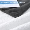 imageSmiry Waterproof Dog Bed Blanket Leakproof Pet Throw Blanket for Bed Couch Sofa Reversible Sherpa Fleece Furniture Protector Cover for Small Medium Large Dogs Cats Dusty Pink 50x60 inchesDark Grey
