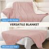 imageSmiry Waterproof Dog Bed Blanket Leakproof Pet Throw Blanket for Bed Couch Sofa Reversible Sherpa Fleece Furniture Protector Cover for Small Medium Large Dogs Cats Dusty Pink 50x60 inchesDusty Pink