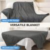 imageSmiry Waterproof Dog Bed Blanket Leakproof Pet Throw Blanket for Bed Couch Sofa Reversible Sherpa Fleece Furniture Protector Cover for Small Medium Large Dogs Cats Dusty Pink 50x60 inchesDark Grey