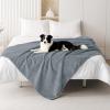 imageSmiry Waterproof Dog Bed Blanket Leakproof Pet Throw Blanket for Bed Couch Sofa Reversible Sherpa Fleece Furniture Protector Cover for Small Medium Large Dogs Cats Dusty Pink 50x60 inchesGrey