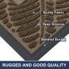imageSmiry Welcome Mat Indoor Outdoor AllSeason Waterproof Front Door Mat Sturdy Natural Rubber Doormat NonSlip Easy Clean Low Profile Dirt Trapper for Porch Patio Entrance 295x17 Brown