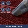 imageSmiry Welcome Mat Indoor Outdoor AllSeason Waterproof Front Door Mat Sturdy Natural Rubber Doormat NonSlip Easy Clean Low Profile Dirt Trapper for Porch Patio Entrance 295x17 Wine Red
