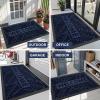 imageSmiry Welcome Mat Indoor Outdoor AllSeason Waterproof Front Door Mat Sturdy Natural Rubber Doormat NonSlip Easy Clean Low Profile Dirt Trapper for Porch Patio Entrance 295x17 Navy