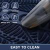 imageSmiry Welcome Mat Indoor Outdoor AllSeason Waterproof Front Door Mat Sturdy Natural Rubber Doormat NonSlip Easy Clean Low Profile Dirt Trapper for Porch Patio Entrance 295x17 Navy