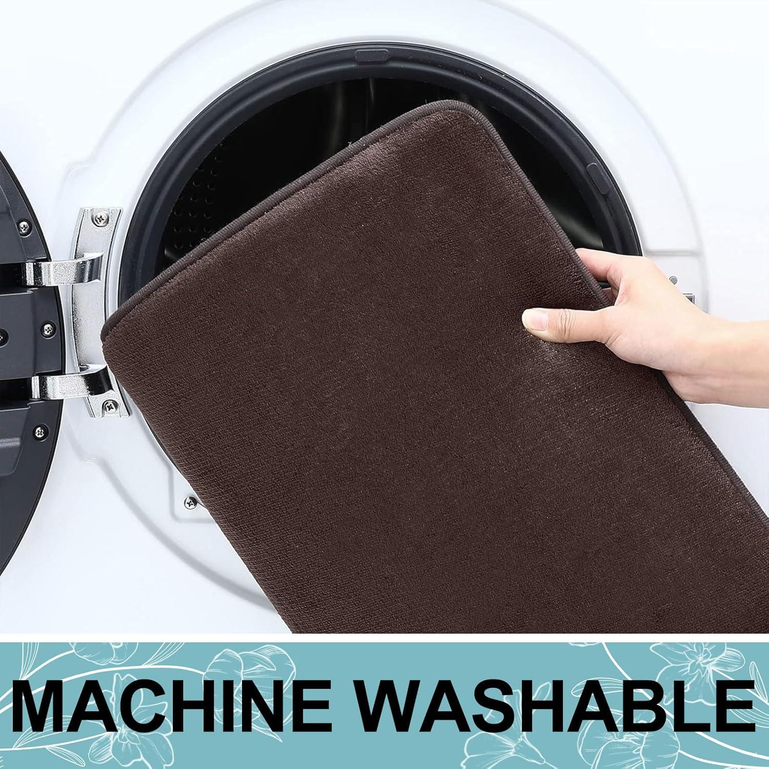 imageSmiry Memory Foam Bath Mat 59x24 Brown