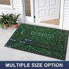 imageSmiry Welcome Mat Indoor Outdoor AllSeason Waterproof Front Door Mat Sturdy Natural Rubber Doormat NonSlip Easy Clean Low Profile Dirt Trapper for Porch Patio Entrance 295x17 GreenGreen