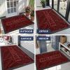 imageSmiry Welcome Mat Indoor Outdoor AllSeason Waterproof Front Door Mat Sturdy Natural Rubber Doormat NonSlip Easy Clean Low Profile Dirt Trapper for Porch Patio Entrance 295x17 GreenWine Red