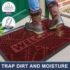 imageSmiry Welcome Mat Indoor Outdoor AllSeason Waterproof Front Door Mat Sturdy Natural Rubber Doormat NonSlip Easy Clean Low Profile Dirt Trapper for Porch Patio Entrance 295x17 GreenWine Red