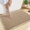 imageSmiry Waffle Bath Mat 32x20 Extra Soft Absorbent Bathroom Rugs Non Slip Machine Washable Quick Dry Bath Rugs for Bathroom Floor Tub Shower Home Decor Accessories BrownBrown