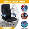 imageSmiry Stretch Printed Office Chair Armrest Covers 2 Pcs Soft Fit Removable Washable Computer Desk Chair Arm Covers Protector Blue GreenBlue Green