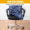 imageSmiry Stretch Printed Office Chair Armrest Covers 2 Pcs Soft Fit Removable Washable Computer Desk Chair Arm Covers Protector Blue GreenNavy Blue