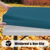imageSmiry 4 Pack Rectangle Picnic Table Cloth Waterproof Elastic Fitted Tablecloths Washable Polyester Rectangular Patio Table Cover for Camping Indoor and Outdoor Black 30quotx72quotPeacock Blue