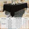 imageSmiry 4 Pack Rectangle Table Cloth Waterproof AntiScratch Polyester Tablecloth Decorative Washable Fabric Table Cover for Dining Buffet Parties and Outdoor 60x102 BlackBlack