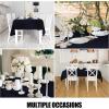 imageSmiry 4 Pack Rectangle Table Cloth Waterproof AntiScratch Polyester Tablecloth Decorative Washable Fabric Table Cover for Dining Buffet Parties and Outdoor 60x102 BlackNavy