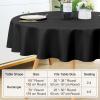 imageSmiry 4 Pack Rectangle Table Cloth Waterproof AntiScratch Polyester Tablecloth Decorative Washable Fabric Table Cover for Dining Buffet Parties and Outdoor 60x102 BlackBlack