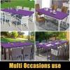 imageSmiry 6 Pack Rectangle Picnic Table Cloth Waterproof Elastic Fitted Tablecloths Washable Polyester Rectangular Patio Table Cover for Camping Indoor and Outdoor Black 30quotx72quotPurple