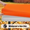 imageSmiry 6 Pack Rectangle Picnic Table Cloth Waterproof Elastic Fitted Tablecloths Washable Polyester Rectangular Patio Table Cover for Camping Indoor and Outdoor Black 30quotx72quotOrange