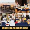 imageSmiry 6 Pack Rectangle Picnic Table Cloth Waterproof Elastic Fitted Tablecloths Washable Polyester Rectangular Patio Table Cover for Camping Indoor and Outdoor Black 30quotx72quotNavy