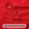 imageSmiry Rectangle Christmas Red Tablecloth 52x52 Inch Waterproof Damask Table Cloth Star Patterns Fabric Table Covers for Christmas Dinner and New Year Celebration RedBurgundy