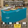 imageSmiry Spandex Tablecloth 6 Pack Elastic Fitted Stretch Tablecloth for 6FT Rectangle Tables Waterproof Washable Table Cover Skirt for Wedding Banquet ampamp Parties Black 72Lx30Wx30H InchTurquoise