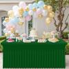 imageSmiry Spandex Tablecloth 6 Pack Elastic Fitted Stretch Tablecloth for 6FT Rectangle Tables Waterproof Washable Table Cover Skirt for Wedding Banquet ampamp Parties Black 72Lx30Wx30H InchEmerald Green