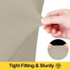 imageSmiry Spandex Tablecloth 6 Pack Elastic Fitted Stretch Tablecloth for 6FT Rectangle Tables Waterproof Washable Table Cover Skirt for Wedding Banquet ampamp Parties Black 72Lx30Wx30H InchTaupe