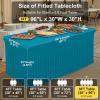 imageSmiry Spandex Tablecloth 6 Pack Elastic Fitted Stretch Tablecloth for 6FT Rectangle Tables Waterproof Washable Table Cover Skirt for Wedding Banquet ampamp Parties Black 72Lx30Wx30H InchTurquoise