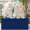 imageSmiry Spandex Tablecloth 6 Pack Elastic Fitted Stretch Tablecloth for 6FT Rectangle Tables Waterproof Washable Table Cover Skirt for Wedding Banquet ampamp Parties Black 72Lx30Wx30H InchNavy