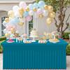 imageSmiry Spandex Tablecloth 6 Pack Elastic Fitted Stretch Tablecloth for 6FT Rectangle Tables Waterproof Washable Table Cover Skirt for Wedding Banquet ampamp Parties Black 72Lx30Wx30H InchTurquoise