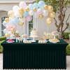imageSmiry Spandex Tablecloth 6 Pack Elastic Fitted Stretch Tablecloth for 6FT Rectangle Tables Waterproof Washable Table Cover Skirt for Wedding Banquet ampamp Parties Black 72Lx30Wx30H InchHunter Green
