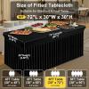 imageSmiry Spandex Tablecloth 6 Pack Elastic Fitted Stretch Tablecloth for 6FT Rectangle Tables Waterproof Washable Table Cover Skirt for Wedding Banquet ampamp Parties Black 72Lx30Wx30H InchBlack