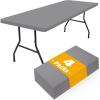 imageSmiry 4 Pack Rectangle Picnic Table Cloth Waterproof Elastic Fitted Tablecloths Washable Polyester Rectangular Patio Table Cover for Camping Indoor and Outdoor Black 30quotx72quotGrey