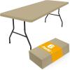 imageSmiry 6 Pack Rectangle Picnic Table Cloth Waterproof Elastic Fitted Tablecloths Washable Polyester Rectangular Patio Table Cover for Camping Indoor and Outdoor Black 30quotx72quotTaupe