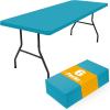 imageSmiry 6 Pack Rectangle Picnic Table Cloth Waterproof Elastic Fitted Tablecloths Washable Polyester Rectangular Patio Table Cover for Camping Indoor and Outdoor Black 30quotx72quotTeal