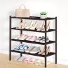 imageSmiry Bamboo Shoe Rack 3 Tier Shoe Organizer for Entryway ampamp Closet Stackable Free Standing Storage Shelf for Shoes Bags ampamp Plants NaturalBrown