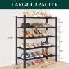 imageSmiry Bamboo Shoe Rack 3 Tier Shoe Organizer for Entryway ampamp Closet Stackable Free Standing Storage Shelf for Shoes Bags ampamp Plants NaturalBrown