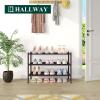 imageSmiry Bamboo Shoe Rack 3 Tier Shoe Organizer for Entryway ampamp Closet Stackable Free Standing Storage Shelf for Shoes Bags ampamp Plants NaturalBrown