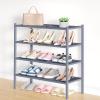 imageSmiry Bamboo Shoe Rack 3 Tier Shoe Organizer for Entryway ampamp Closet Stackable Free Standing Storage Shelf for Shoes Bags ampamp Plants NaturalGrey